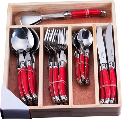 laguiole stainless steel boxed flatware set of 24|Amazon.com: Laguiole 24.